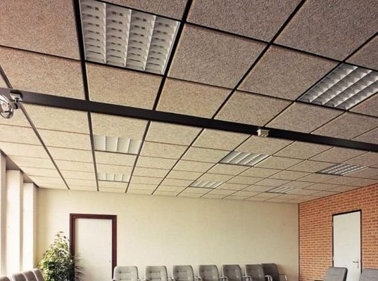 Holzwollplatten 1200*2440mm Farbige Installation Akustikfaser Zement Deckenplatten