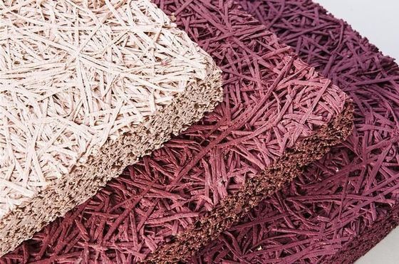 Quadratische Farbplatte aus akustischen Fasern aus Holzwolle für Schalldämmungslösungen