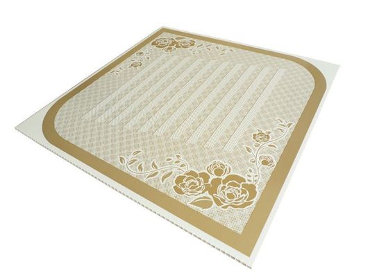 Wohnzimmer Wand- und Deckendekoration 500mmx500mm PVC-Verbundplatten mit 3D-Design