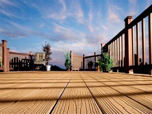 Gartenboden Dekoration WPC Holz Verbunddeckplatte 450*75*18mm in brauner Farbe