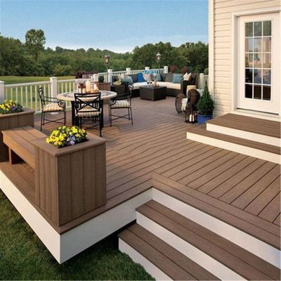Holzkornmuster Grüner WPC-Boden, synthetische / Holz-Plastik-Verbunddecken 90mm*40mm