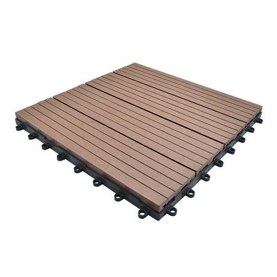 Grain Optional Synthetische WPC DIY Decking Fliesen für Außenboden Dekor in kundenspezifischen Länge