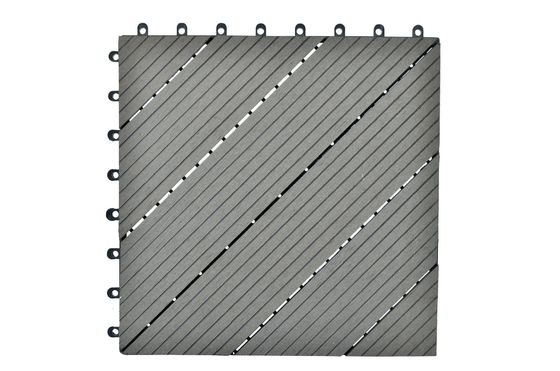 Grain Optional Synthetische WPC DIY Decking Fliesen für Außenboden Dekor in kundenspezifischen Länge