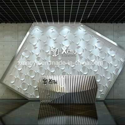 Customized 500mmx500mm feuerfeste 3D-PVC-Panel für Unternehmen Bild Wand Hintergrund