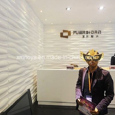 Customized 500mmx500mm feuerfeste 3D-PVC-Panel für Unternehmen Bild Wand Hintergrund