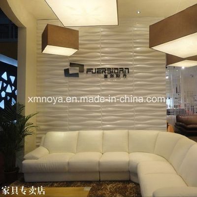 Customized 500mmx500mm feuerfeste 3D-PVC-Panel für Unternehmen Bild Wand Hintergrund