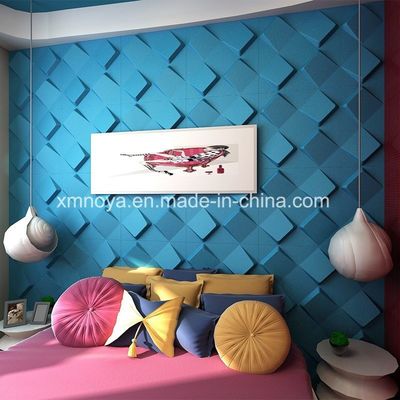 3D-Board-Design Akustische feuerfeste PVC-Wandplatten für Baustoffe 500mmx500mm