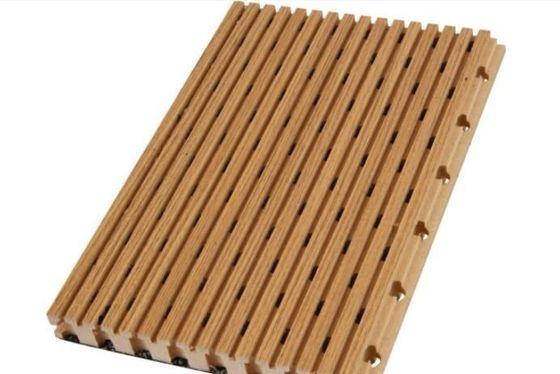 600*600 Quadratkantenfeuerfeste akustische Holz-MDF-Wandplatte für Innenarchitektur