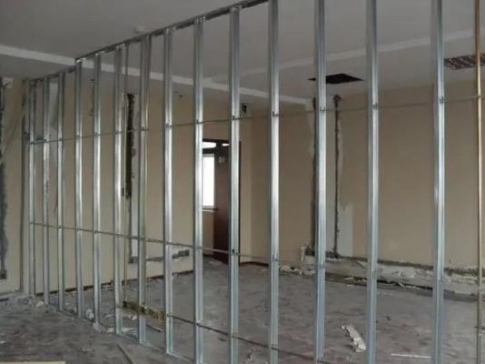 Verzinktes Metallprofil für Wandtrennwandmaterial, nicht perforiertes Stahlmaterial