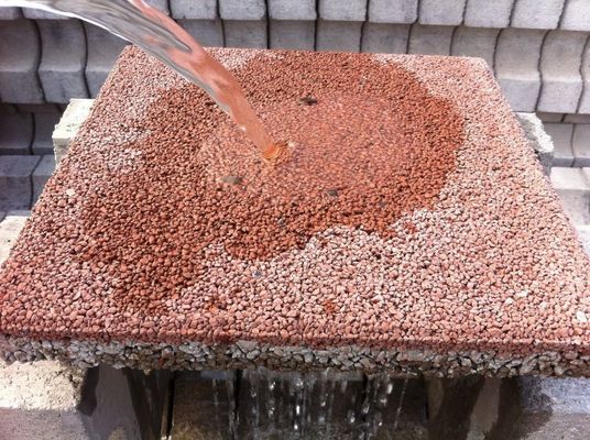 Wasserdurchlässige Ziegel für Einfahrt und Gehweg Rot/Gelb im Design