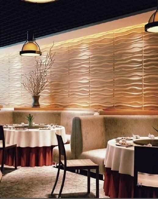 Hotelrestaurants Wanddekorationsakustische 3D-Platte mit Trockenprozess-Produktionsverfahren