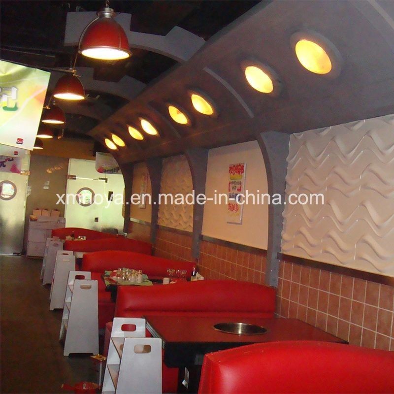 Hotpot Restaurant Wanddekoration Akustische Klangabsorption 3D-Panel mit quadratischen Kanten